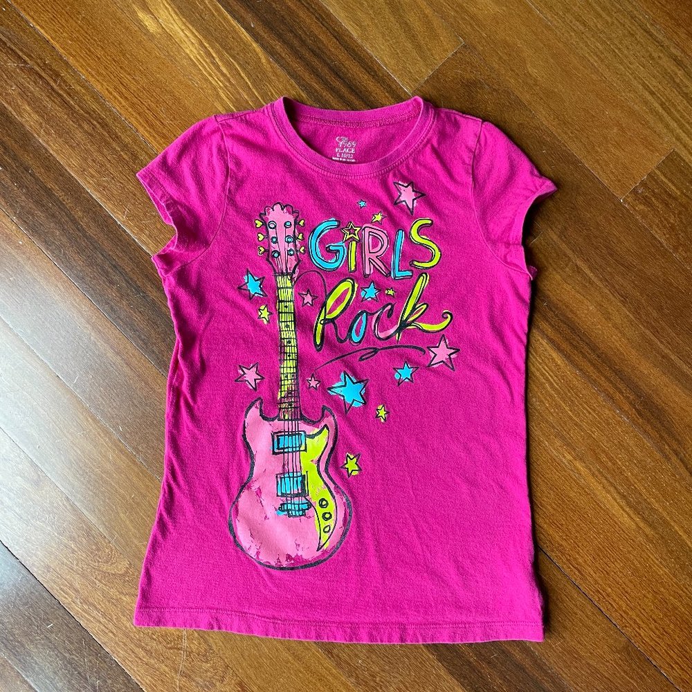 Children's Place Sz 10-12 Girls Rock T-shirt